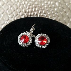 Ruby Crystal Earrings
